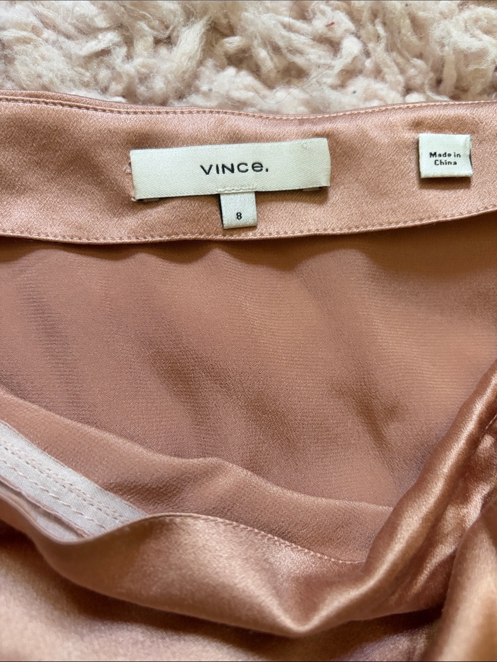 Vince Satin Wrap Skirt in pale pink
